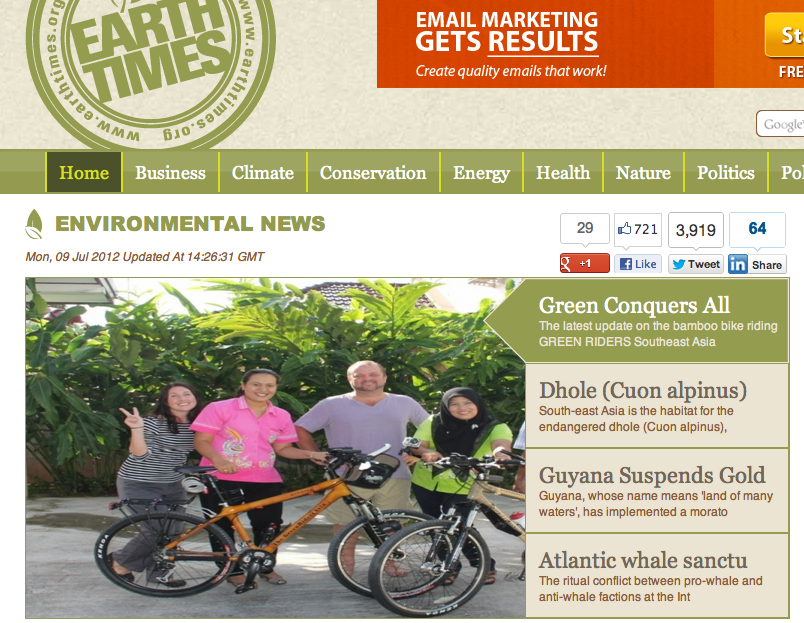 GR in the Earth Times